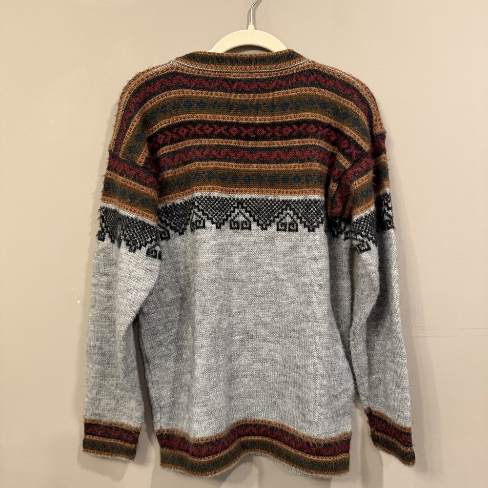 Alpaca Collection Aztec Southwestern Sweater Medium Festival Fall - Picture 5 of 5